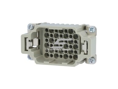 Pramoninė kontaktų | pin jungtis | kištukas | 42P | 10A | 250V | 4kV | 09160423001 HAN 42DD-M Harting Pramoninė kontaktų | pin jungtis | kištukas | 42P | 10A | 250V | 4kV | 09160423001 HAN 42DD-M Harting