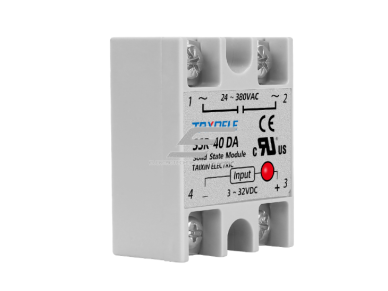 Elektroninė kietojo kūno rėlė | DC–AC | 3–32 V DC → 24–380 V AC | 10 A | tylus valdymas be kontaktų | hermetiškas korpusas | TAXNELE SSR-10DA 1 Elektroninė kietojo kūno rėlė | DC–AC | 3–32 V DC → 24–380 V AC | 10 A | tylus valdymas be kontaktų | hermetiškas korpusas | TAXNELE SSR-10DA 1