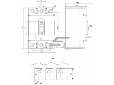 Pramoninis automatinis jungiklis | 3P | 160A | 50kA | FMC3/3U | Promfactor Baltic | FMC33U0160 | 4779040156034 1 Pramoninis automatinis jungiklis | 3P | 160A | 50kA | FMC3/3U | Promfactor Baltic | FMC33U0160 | 4779040156034 1