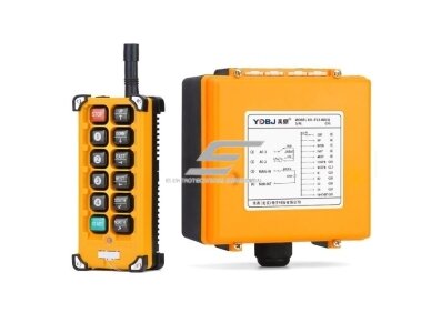 Belaidis kranų valdymo pultas | 10 mygtukų + START/STOP | 1 greitis | 433 / 315 MHz | 24–440 V AC/DC | IP65 | ES-F23-BB 1