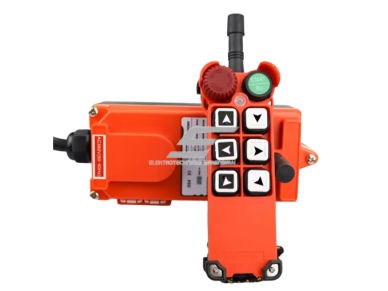 Belaidis kranų valdymo pultas | 6 mygtukai + START + grybo STOP | 1 greitis | 24–440 V AC/DC | IP65 | ES-F21-E1-TX 1 Belaidis kranų valdymo pultas | 6 mygtukai + START + grybo STOP | 1 greitis | 24–440 V AC/DC | IP65 | ES-F21-E1-TX 1