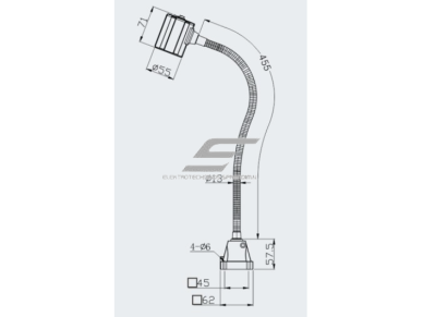 LED CNC staklių šviestuvas | su magnetiniu pagrindu | 4,5W | 220 V | pasirenkama CCT (3000K / 4000K / 6000K) | lanksti rankena | IP20 2