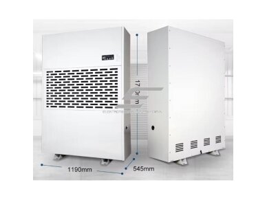 Pramoninis kompresorinis oro sausintuvas | drėgmės surinkėjas | 5500W | 380V | 520l/24h | 3800m³/h | 1750x1190x545mm | baltas 3