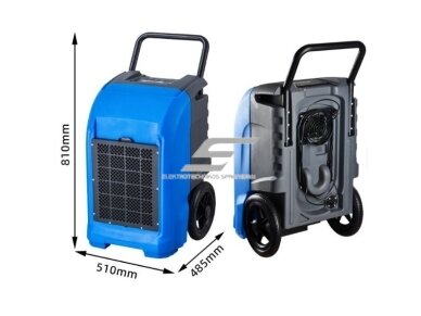 Pramoninis kompresorinis oro sausintuvas | drėgmės surinkėjas su integruotu siurbliu | 750W | 230V | 65l/24h | 350m³/h | 810x510x485mm | mėlynas 2 Pramoninis kompresorinis oro sausintuvas | drėgmės surinkėjas su integruotu siurbliu | 750W | 230V | 65l/24h | 350m³/h | 810x510x485mm | mėlynas 2