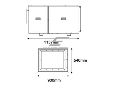 Pramoninis lubinis oro sausintuvas | drėgmės surinkėjas su integruotu siurbliu | 2580W | 380V | 240l/24h | 1700m³/h | 1137x900x540mm 3 Pramoninis lubinis oro sausintuvas | drėgmės surinkėjas su integruotu siurbliu | 2580W | 380V | 240l/24h | 1700m³/h | 1137x900x540mm 3