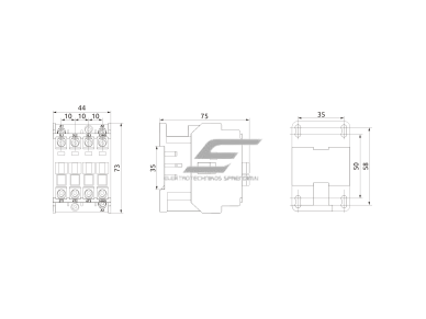 Pramoninis magnetinis kontaktorius | 3P | 16 A (AC-3) | 4 kW/230 V | 1 NO | ritė 400 V AC | IEC/EN 60947-4-1 | Promfactor Baltic FC10016400 2
