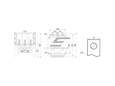 Pramoninis magnetinis kontaktorius | 3P | 63 A (AC-3) | 18,5 kW/230 V | 4 NO + 2 NC | ritė 110 V AC | IEC/EN 60947-4-1 | Promfactor Baltic FC50063110 1