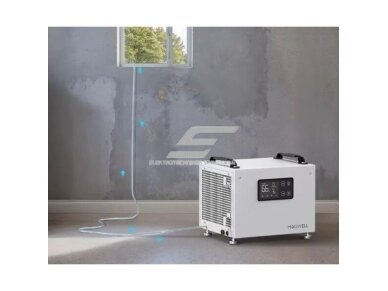 Pramoninis oro sausintuvas | drėgmės surinkėjas su integruotu siurbliu | 5m drenažo žarna | 120V | 33l/24h | 204m³/h | 330x393x315mm | metalinis | baltas 2