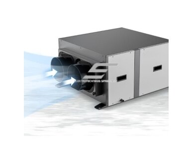 Pramoninis lubinis oro sausintuvas | drėgmės surinkėjas su integruotu siurbliu | 2400W | 380V | 200l/24h | 1700m³/h | 1137x900x490mm | juodas 1