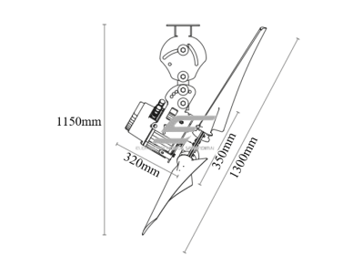 Pramoninis kryptinis ventiliatorius AGILE | Ø1300 mm | 29 300 m³/h | 0,55 kW | 400 V | IP65 | F05135 5