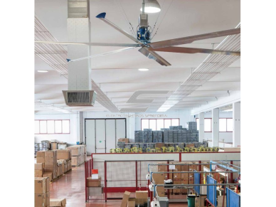HVLS pramoninis lubinis ventiliatorius SYNCRO II | Ø6,5 m | 359 000 m³/h | 1,70 kW | 400 V | 97 aps./min | IP65 | F66652 1