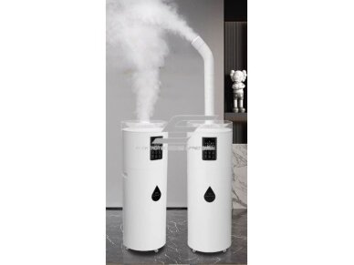 Pramoninis ultragarsinis drėkintuvas su UV sterilizacijos lempa | 70W | 230V | 17l | 800ml/h | 120m² | 240x240x1087mm | baltas 1