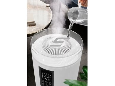 Pramoninis ultragarsinis drėkintuvas su UV sterilizacijos lempa | 70W | 230V | 17l | 800ml/h | 120m² | 240x240x1087mm | baltas 3