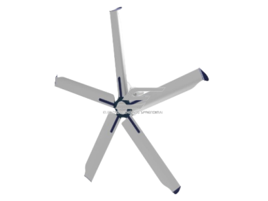 HVLS pramoninis lubinis ventiliatorius SPINBOY II | Ø2 m | 64 000 m³/h | 0,78 kW | 400 V | 350 aps./min | IP65 | F76203 HVLS pramoninis lubinis ventiliatorius SPINBOY II | Ø2 m | 64 000 m³/h | 0,78 kW | 400 V | 350 aps./min | IP65 | F76203