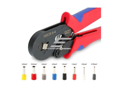 Presas | užspaudimo replės elektros kabelių antagliams | 0,25-10mm² | AWG 23-7 | žalios 1 Presas | užspaudimo replės elektros kabelių antagliams | 0,25-10mm² | AWG 23-7 | žalios 1