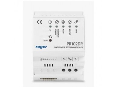 Modulinis įėjimo valdymo kontrolės sistema | vienai elektroninei spynai | 10-15VDC | DIN | ROGER | PR102DR 1 Modulinis įėjimo valdymo kontrolės sistema | vienai elektroninei spynai | 10-15VDC | DIN | ROGER | PR102DR 1