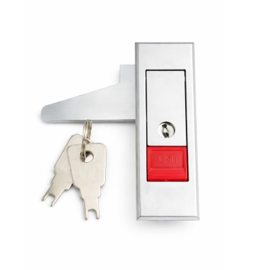 Industrial electrical panel and cabinet door lock | zinc alloy | 10 mm cylinder | chrome-plated | 2 keys Industrial electrical panel and cabinet door lock | zinc alloy | 10 mm cylinder | chrome-plated | 2 keys