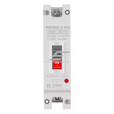 Industrial protective DC circuit breaker for solar modules 1P | 125A | 250VDC | 50kA 1 Industrial protective DC circuit breaker for solar modules 1P | 125A | 250VDC | 50kA 1