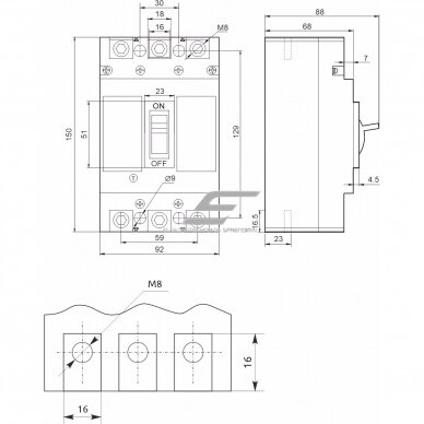 Rūpnieciskais automātslēdzis | 3P | 80A | 35kA | FMC2/3U | Promfactor Baltic | FMC23U0080 | 4779040156003 1 Rūpnieciskais automātslēdzis | 3P | 80A | 35kA | FMC2/3U | Promfactor Baltic | FMC23U0080 | 4779040156003 1
