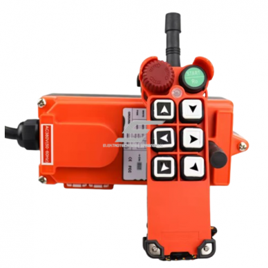Wireless crane remote control | 6 buttons + START + mushroom STOP | 1 speed | 24–440 V AC/DC | IP65 | ES-F21-E1-TX 1