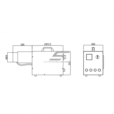 Hot air blower-dryer | electric air heater with centrifugal fan | 7.5kW | 220V | 20–250°C | stainless steel корпус 2 Hot air blower-dryer | electric air heater with centrifugal fan | 7.5kW | 220V | 20–250°C | stainless steel корпус 2