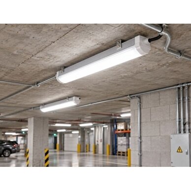 Przemysłowa hermetyczna oprawa LED | typ garażowy | 80W | 230V | 4000K | 140lm/W | 1500mm | natynkowa | IP66 | TRI-PROOF 1