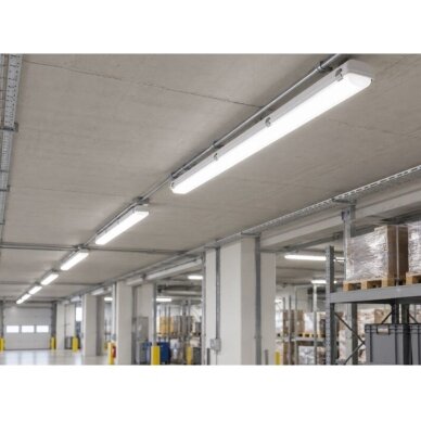 Industriāls hermētisks LED gaismeklis | garāžas tipa | 22W-28W-34W-40W | 230V | 2700-6500K | 140lm/W | 1200mm | virsapmetuma | IP65 | TRI-PROOF 3