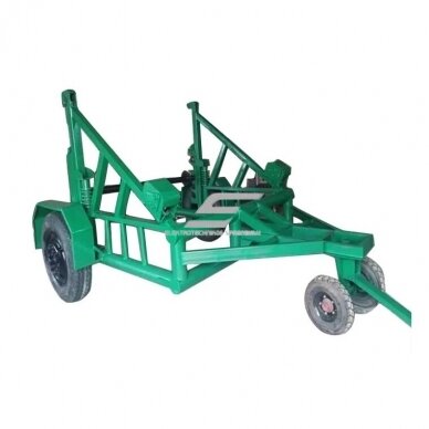 Industrial cable | wire laying | transport reel holder | adjustable | aluminum | green Industrial cable | wire laying | transport reel holder | adjustable | aluminum | green