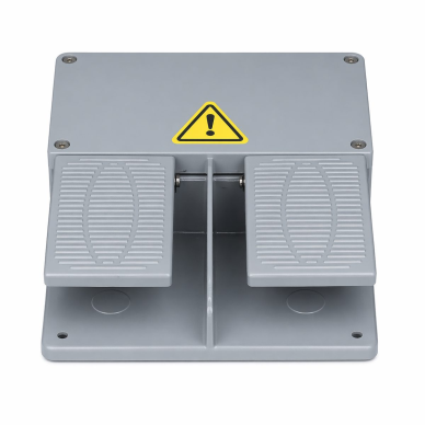 Rūpnieciskais kājas vadības pedālis | dubultā vadība | 250V | 15A | IP65 | pastiprināta Heavy Duty konstrukcija | plastmasas korpuss | pelēks Rūpnieciskais kājas vadības pedālis | dubultā vadība | 250V | 15A | IP65 | pastiprināta Heavy Duty konstrukcija | plastmasas korpuss | pelēks