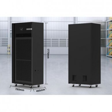 Промышленный осушитель воздуха | Влагосборник | 2680W | 380V | 240l/24h | 1700м³/ч | 1775x780x465мм | металлический | черный 1