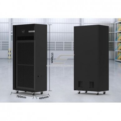 Промышленный осушитель воздуха | Влагосборник | 2400W | 380V | 168l/24h | 1700м³/ч | 1775x780x465мм | металлический | черный 1