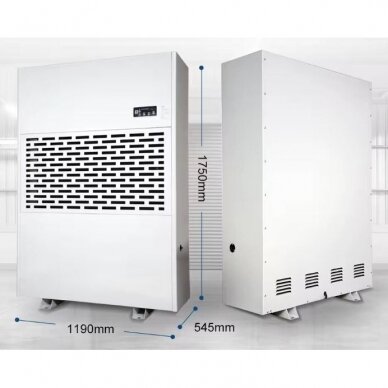 Промышленный компрессорный осушитель воздуха | влагосборник | 5500W | 380V | 520л/24ч | 3800м³/ч | 1750x1190x545мм | белый 3
