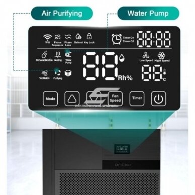 Промышленный осушитель воздуха | Влагосборник | 5500W | 380V | 480l/24h | 3300м³/ч | 1740x1200x540мм | металлический | черный 3