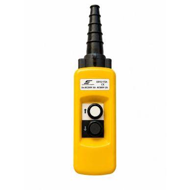 Tööstuslik kraana juhtpult | 2 nupuga | 2-5A | 250-500V | IP56 | 1 kiirus Tööstuslik kraana juhtpult | 2 nupuga | 2-5A | 250-500V | IP56 | 1 kiirus