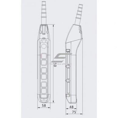 Przemysłowy panel sterowania dźwigiem | z 6 przyciskami | z obrotowym przyciskiem STOP | 2-5A | 250-500V | IP56 | 1 prędkości 2 Przemysłowy panel sterowania dźwigiem | z 6 przyciskami | z obrotowym przyciskiem STOP | 2-5A | 250-500V | IP56 | 1 prędkości 2