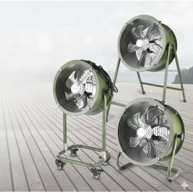 Industriālais aksiālais grīdas ventilators | gaisa nosūkšanai, dzesēšanai | 5600–9800 m³/h | 550–750 W | 220 V | regulējams ātrums 2