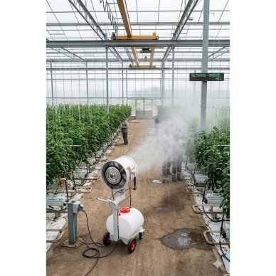 Industrial air humidifier | mist fan | 60L | 900W | up to 250 m² | 5097 m³/h | 175x60x80 cm | mobile | stainless steel 2 Industrial air humidifier | mist fan | 60L | 900W | up to 250 m² | 5097 m³/h | 175x60x80 cm | mobile | stainless steel 2