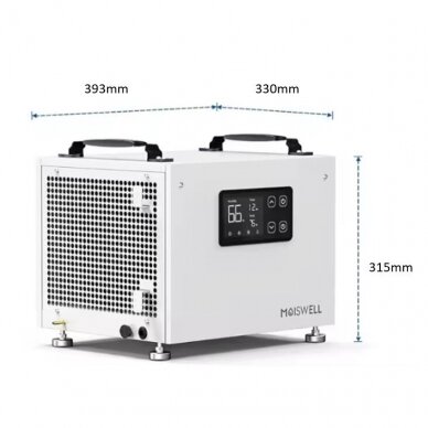 Przemysłowy osuszacz powietrza | osuszacz wilgoci z wbudowaną pompą | wąż drenażowy 5m | 120V | 33l/24h | 204m3/h | 330x393x315mm | metalowy | biały 1 Przemysłowy osuszacz powietrza | osuszacz wilgoci z wbudowaną pompą | wąż drenażowy 5m | 120V | 33l/24h | 204m3/h | 330x393x315mm | metalowy | biały 1
