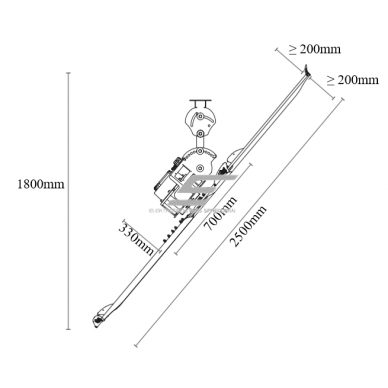 Przemysłowy wentylator sufitowy HVLS SPINBOY II | Ø2,5 m | 87 000 m³/h | 0,85 kW | 400 V | 260 obr./min | IP65 | F76253 6 Przemysłowy wentylator sufitowy HVLS SPINBOY II | Ø2,5 m | 87 000 m³/h | 0,85 kW | 400 V | 260 obr./min | IP65 | F76253 6