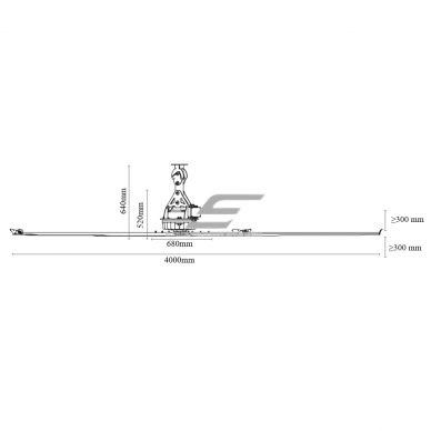 Przemysłowy wentylator sufitowy HVLS SYNCRO II | Ø4 m | 159 000 m³/h | 1,00 kW | 400 V | 150 obr./min | IP65 | F66402 4