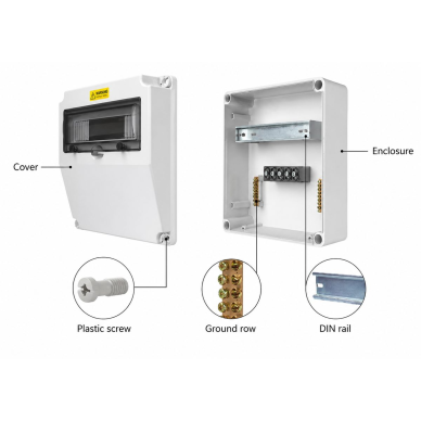 Industrial waterproof electrical distribution box | enclosure | 330x330x175mm | IP67 | ABS plastic | wall-mounted | for sockets and automation installation 1 Industrial waterproof electrical distribution box | enclosure | 330x330x175mm | IP67 | ABS plastic | wall-mounted | for sockets and automation installation 1