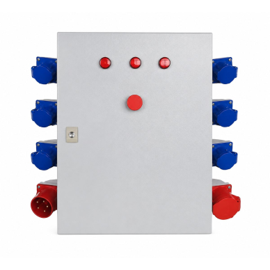 Przemysłowa rozdzielnica elektryczna z gniazdami | 6x230V + 2x380V | 700x400x800mm | hermetyczna | IP67 | metalowa | do użytku wewnętrznego i zewnętrznego Przemysłowa rozdzielnica elektryczna z gniazdami | 6x230V + 2x380V | 700x400x800mm | hermetyczna | IP67 | metalowa | do użytku wewnętrznego i zewnętrznego
