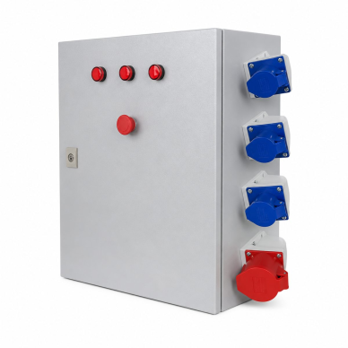 Przemysłowa rozdzielnica elektryczna z gniazdami | 6x230V + 2x380V | 700x400x800mm | hermetyczna | IP67 | metalowa | do użytku wewnętrznego i zewnętrznego 1 Przemysłowa rozdzielnica elektryczna z gniazdami | 6x230V + 2x380V | 700x400x800mm | hermetyczna | IP67 | metalowa | do użytku wewnętrznego i zewnętrznego 1
