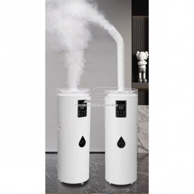 Przemysłowy ultradźwiękowy nawilżacz powietrza z lampą UV do sterylizacji | 70W | 230V | 17l | 800ml/h | 120m² | 240x240x1087mm | biały 1