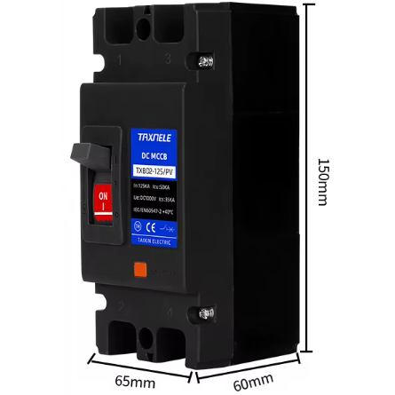 Industrial protective DC circuit breaker for solar modules 2P | 125A | 1000VDC | 50kA 2 Industrial protective DC circuit breaker for solar modules 2P | 125A | 1000VDC | 50kA 2