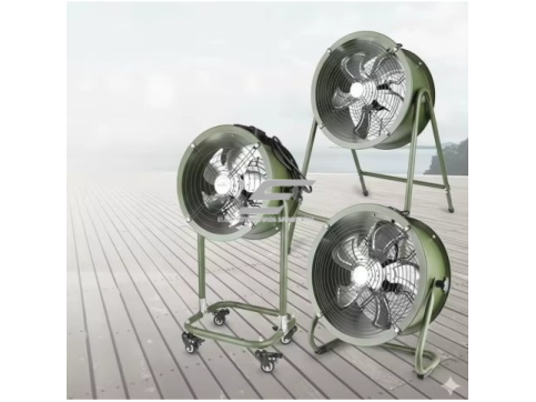 Pramoninis ašinis ventiliatorius ant grindų | oro ištraukimui, vėsinimui | 5600–9800 m³/h | 550–750 W | 220 V | reguliuojamas greitis 2