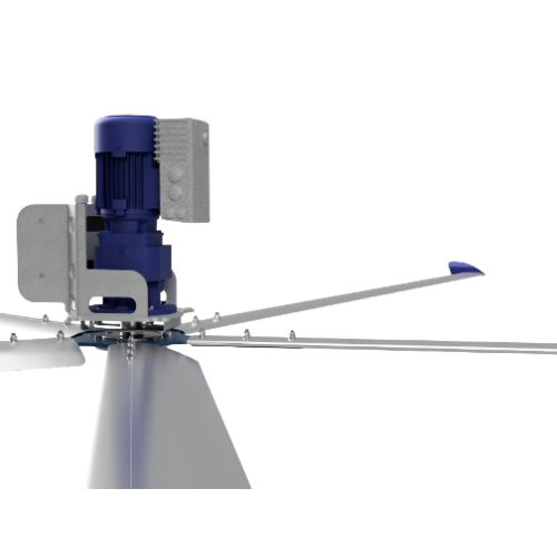 Промышленный потолочный вентилятор HVLS SYNCRO II | Ø5 м | 234 000 м³/ч | 1,25 кВт | 400 В | 122 об/мин | IP65 | F66502