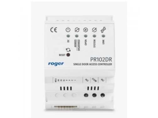 Modulinis įėjimo valdymo kontrolės sistema | vienai elektroninei spynai | 10-15VDC | DIN | ROGER | PR102DR 1 Modulinis įėjimo valdymo kontrolės sistema | vienai elektroninei spynai | 10-15VDC | DIN | ROGER | PR102DR 1