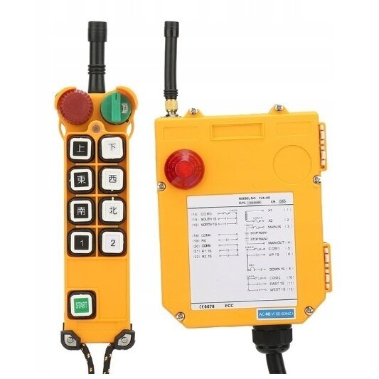 Wireless crane remote control | 8 buttons + START/STOP | 2 speeds | 310/410 MHz | 110/220 V AC | IP65 | ES-24-8D 1