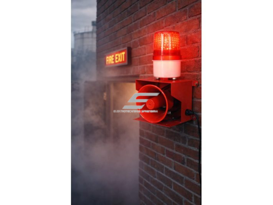 Garsinė–šviesinė pavojaus sirena su LED švyturėliu | iki 130 dB | 23 W | 12 V DC | metalinis korpusas 2 Garsinė–šviesinė pavojaus sirena su LED švyturėliu | iki 130 dB | 23 W | 12 V DC | metalinis korpusas 2